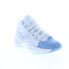 Фото #2 товара Reebok Question Mid Mens White Leather Lace Up Athletic Basketball Shoes