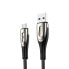 Фото #1 товара Кабель Joyroom S-M411 USB-A - microUSB 3A с индикатором заряда 1.2м черный