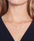 Фото #2 товара Tommy Hilfiger gold-Tone White Stone Pendant Necklace, 18" + 2" extender