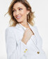 ფოტო #3 პროდუქტის Women's Denim Single-Button Blazer, Created for Macy's