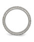 ფოტო #2 პროდუქტის Titanium Brushed and Polished Textured Wedding Band Ring