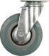 Фото #1 товара Резиновое поворотное колесо VOREL серого цвета 50мм
