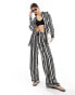 Фото #4 товара ONLY oversized shirt co-ord in black and white stripe