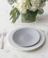 Amanda Embossed Dinner Plates, Set of 4