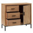 Hall Table with Drawers SPIKE 91 x 40 x 84,5 cm Natural Metal Wood