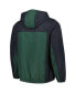 Men's Green Liverpool Anorak Hoodie Quarter-Zip Jacket