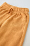 Фото #3 товара Однотонные брюки из махровой ткани ZARA