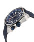ფოტო #2 პროდუქტის Men's Xo Submarine Swiss Automatic Blue Canvas Strap Watch 44mm