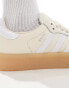 adidas Originals Sambae trainers in beige and white with gum sole