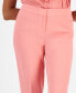 Women's Textured Crepe Mid Rise Staight-Leg Pants, Created for Macy's