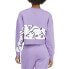 Фото #2 товара Puma Britto X Graphic Crew Neck Long Sleeve Sweatshirt Womens Purple 532236-81