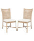 Chiara Rattan Accent Chair with Cushion, Set of 2