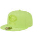 ფოტო #2 პროდუქტის Men's Neon Green Green Bay Packers Color Pack Brights 59FIFTY Fitted Hat