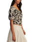 ფოტო #3 პროდუქტის Women's Cotton Gathered Poplin Top