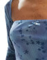 Daisy Street bow detail bandeau top with shrug in blue floral mesh co-ord BLAU, DE 36 - фото #3