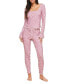 ფოტო #1 პროდუქტის Audra Women's Pajama Long Sleeve Top & Legging Set