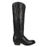 Фото #1 товара Lucchese Peri Tall Shaft TooledInlay Round Toe Cowboy Womens Black Dress Boots