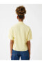 Фото #43 товара Crop Gömlek Oversize Bağlama Detaylı Kısa Kollu