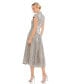 Women's Ieena Metallic Cap Sleeve Tea-Length Dress