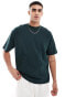 ASOS DESIGN oversized t-shirt with city back print in dark green