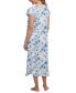 Women's Cap-Sleeve Floral Nightgown Синий Цветочный, M - фото #2