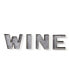 Wall Mount "WINE" Letter Set Cork Holder - Galvanized Sheet Metal