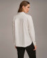 ფოტო #3 პროდუქტის Donna Karan Women's Button Front Collared Shirt