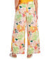 Фото #2 товара Petite Floral Smocked-Waist Wide-Leg Pull-On Pants, Created for Macy's