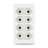 Splitter 4 flat sockets AC 230V 2.5A - Vorel 72402 - white