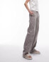 Фото #2 товара Topshop Tall low rise washed straight leg trouser in taupe