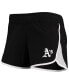 Women's Black Oakland Athletics Stretch French Terry Shorts