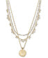 Фото #1 товара Style & Co gold-Tone Layered Pendant Necklace, 17" +3" extender, Created for Macy's
