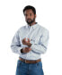 ფოტო #2 პროდუქტის Men's Flame Resistant Button Down Plaid Long Sleeve Work Shirt