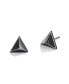Dark Armor Stud Earrings Black Diamond Accent in Black Rhodium Over Sterling Silver