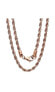 ფოტო #1 პროდუქტის Men's 18k Rose gold Plated Stainless Steel Rope Chain 30" Necklace