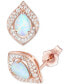 ფოტო #2 პროდუქტის Amethyst (1-7/8 ct. t.w.) & Lab-Grown White Sapphire (1/5 ct. t.w.) Pear Halo Stud Earrings in Sterling Silver (Also in Additional Gemstones)