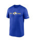 ფოტო #3 პროდუქტის Men's Royal Los Angeles Rams Horizontal Lockup Legend T-shirt