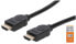 Фото #1 товара Manhattan HDMI Cable with Ethernet - 4K@60Hz (Premium High Speed) - 3m - Male to Male - Black - Equivalent to HDMM3MP - Ultra HD 4k x 2k - Fully Shielded - Gold Plated Contacts - Lifetime Warranty - Polybag - 3 m - HDMI Type A (Standard) - HDMI Type A (Standard) -
