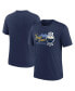 Фото #2 товара Men's Navy Milwaukee Brewers City Connect Tri-Blend T-shirt