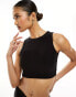 Фото #1 товара Missyempire cropped racer neck top co-ord in black