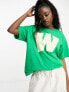 Фото #7 товара Wrangler girlfriend loose fit t-shirt in green