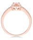 ფოტო #2 პროდუქტის Morganite (3/4 ct. t.w.) and Diamond (1/10 ct. t.w.) Ring in 14k Rose Gold