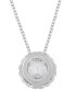 Фото #4 товара Badgley Mischka lab Grown Diamond Halo 18" Pendant Necklace (1-1/5 ct. t.w.) in 14k White Gold