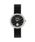 Women's Two-Hand Quartz Lea Black Stainless Steel Bracelet 35mm