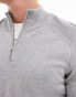 River Island half zip jumper in grey Grau Meliert, XL - Chest 44-46 - фото #3