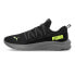 Фото #2 товара Puma Softride One4All 37767102 Mens Black Canvas Athletic Running Shoes