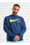 Sportswear Fleece Hoodie Erkek Lacivert Şardonlu Sweatshirt