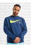 Фото #3 товара Sportswear Fleece Hoodie Erkek Lacivert Şardonlu Sweatshirt