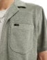 Lee short sleeve revere collar terry shirt relaxed fit in washed olive green co-ord