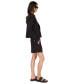 Women's Cropped Peak-Lapel Blazer